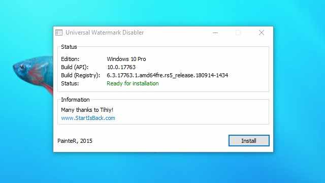 Universal Watermark Disabler 1.0.0.6 – убираем водяной знак в Windows 10