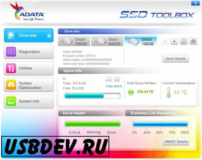 SSDToolBox.exe поможет с восстановлением ADATA Premier Pro