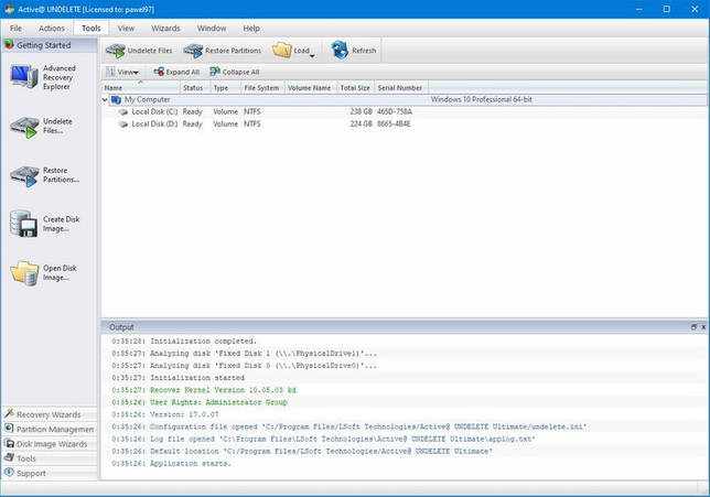 Active UNDELETE 17.0.07 на русском скачать бесплатно