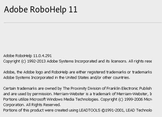Adobe RoboHelp 11.0.4