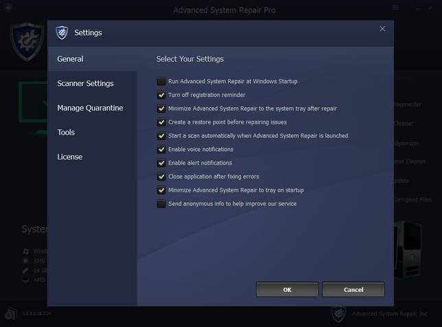 Advanced System Repair Pro 1.9.2.4 + лицензионный ключ активации скачать бесплатно