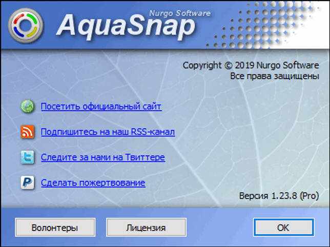 AquaSnap Pro 1.23.10 скачать торрент бесплатно