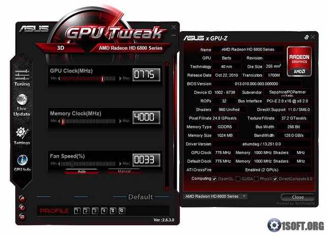 ASUS GPU Tweak 2.8.3.0 на русском скачать бесплатно