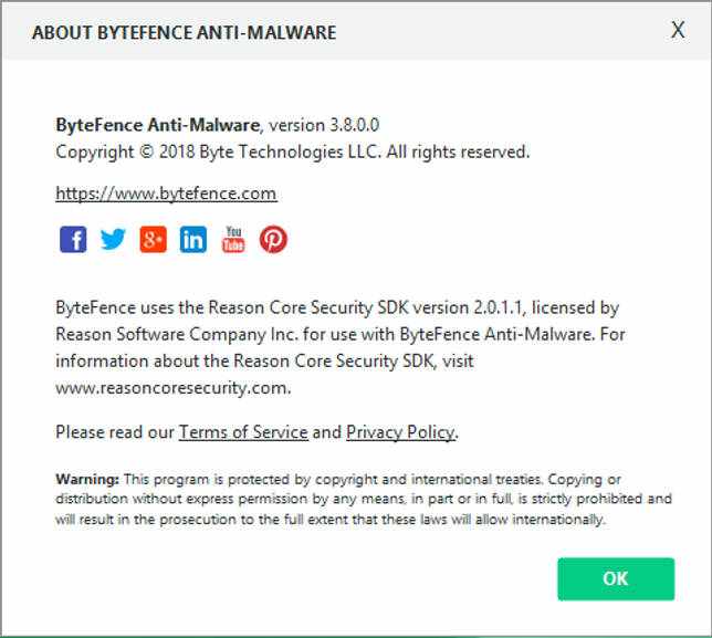ByteFence Anti-Malware код активации