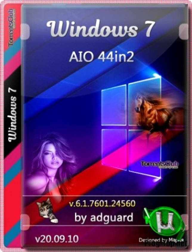 Обновленная сборка Windows 7 SP1 with Update AIO 44in2 (x86-x64) by adguard (v20.09.10)