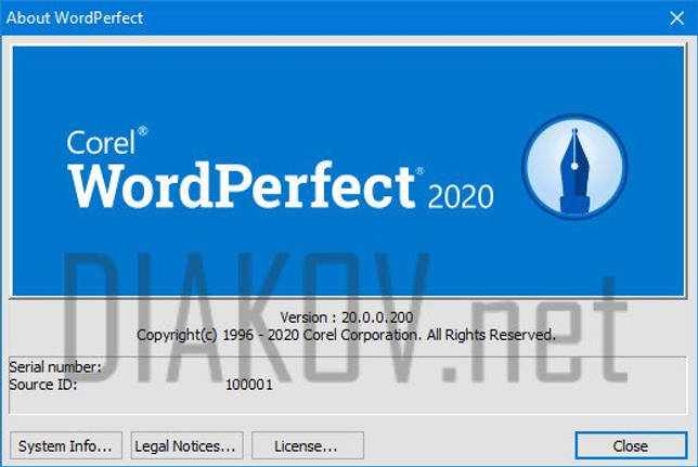 Corel WordPerfect Office 2020 v20.0.0.200 скачать бесплатно