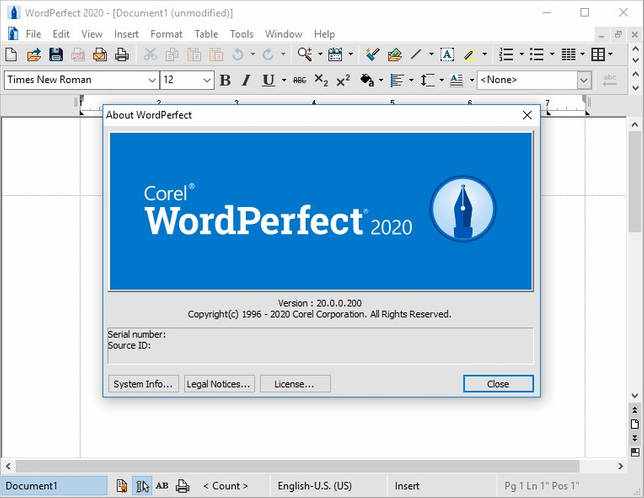 Corel WordPerfect Office 2020 v20.0.0.200 скачать бесплатно