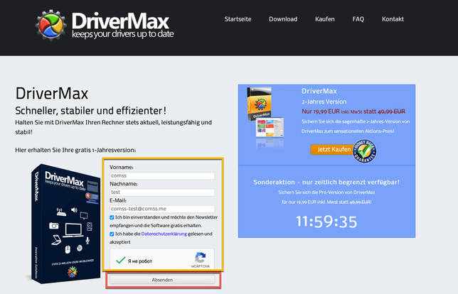 Бесплатная лицензия DriverMax Pro
