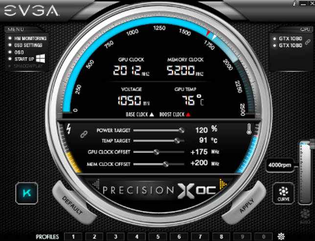 EVGA Precision X 1.0.2.0 на русском скачать бесплатно