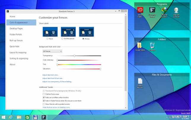 Fences 3.0.9.11 крякнутый + код активации скачать бесплатно