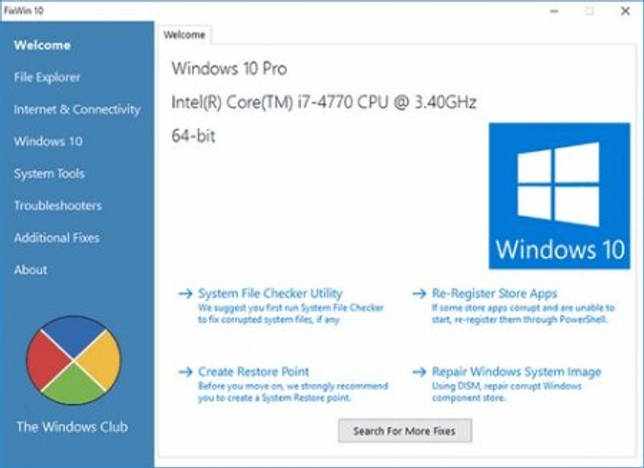 FixWin для Windows 10 скачать русская версия