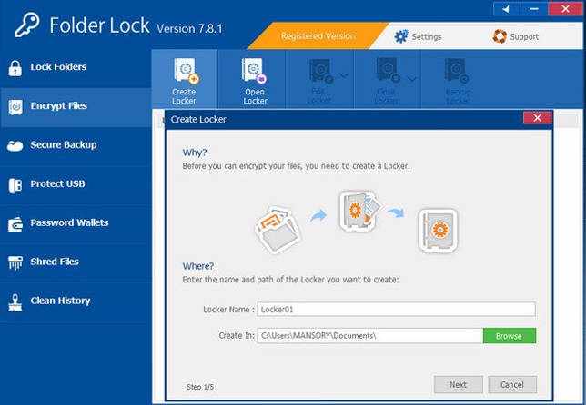 Folder Lock 7.8.1 + лицензионный ключ скачать бесплатно