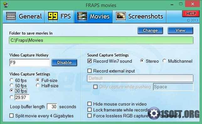Fraps 3.5.9.9 Build 15618 крякнутый на русском скачать бесплатно