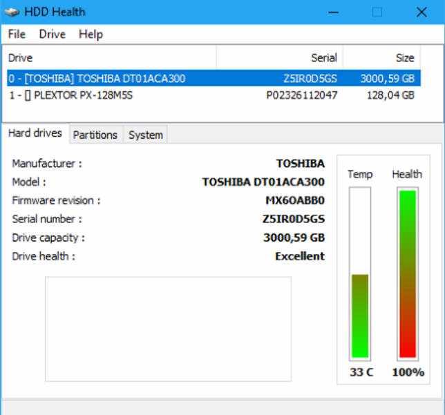 Скриншот HDD Health 3