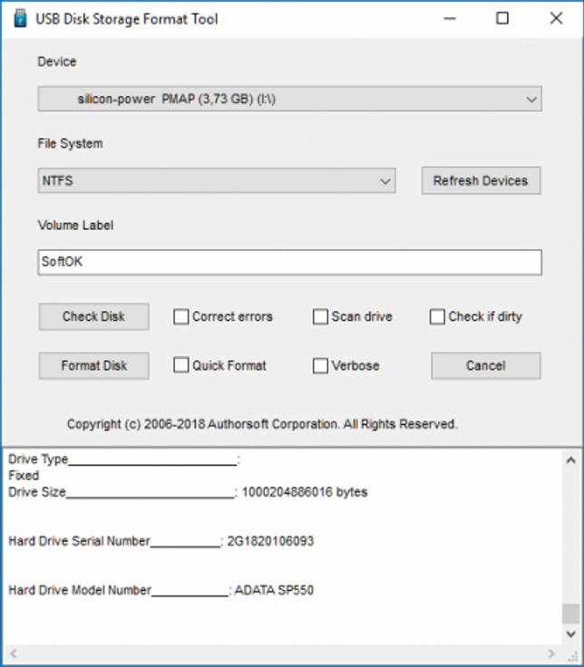 HP USB Disk Storage Format Tool 2.2.3 скачать бесплатно