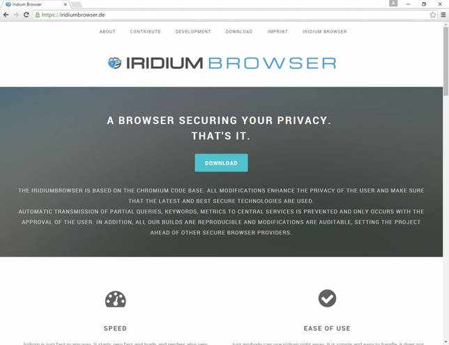 screen Iridium Browser 5