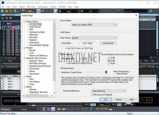 MAGIX Samplitude Pro X5 Suite 16.0.3.34 + русификатор скачать бесплатно торрент