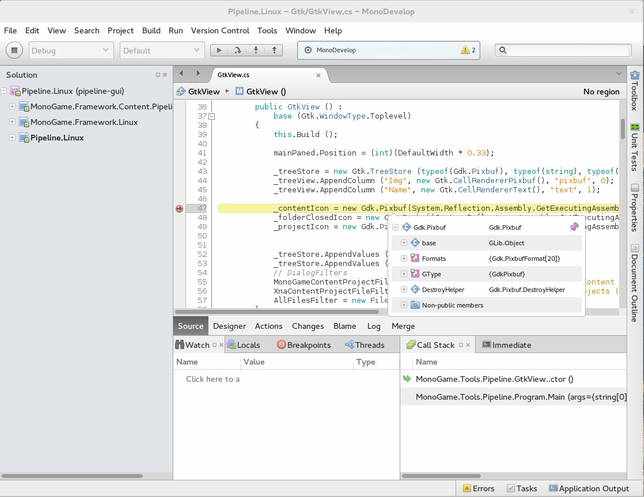 Скриншот 1 программы MonoDevelop