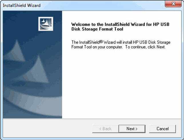 Установка утилиты HP Windows Format Utility для подготовки USB накопителя