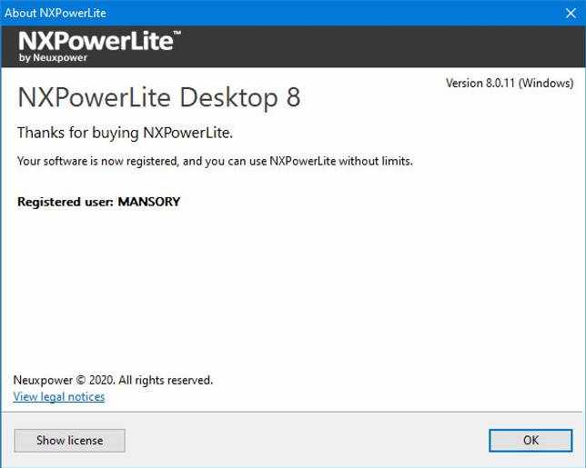 NXPowerLite 8.0.11 + Portable скачать бесплатно