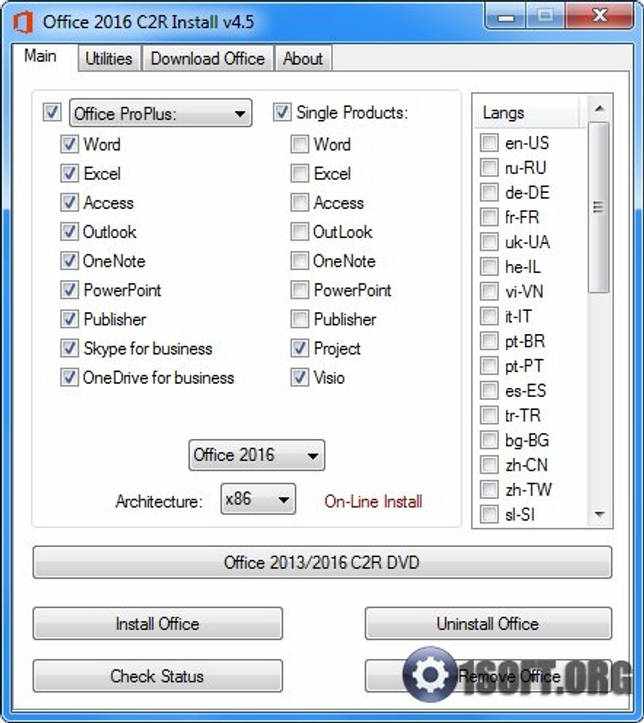 Office 2013-2019 C2R Install v7.06 скачать бесплатно