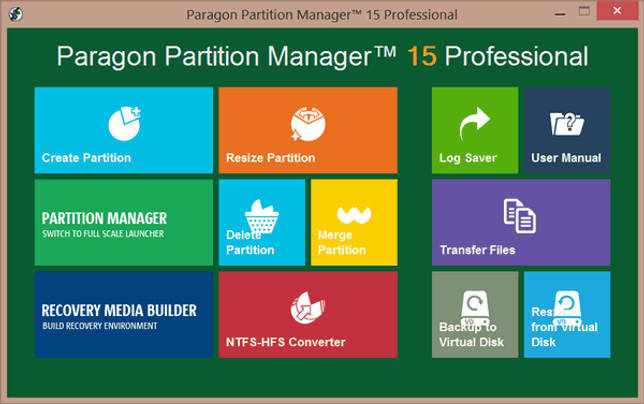 Paragon Partition Manager 15 Professional 10.1.25.779