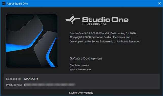 PreSonus Studio One Professional 5.0.2 + crack скачать бесплатно