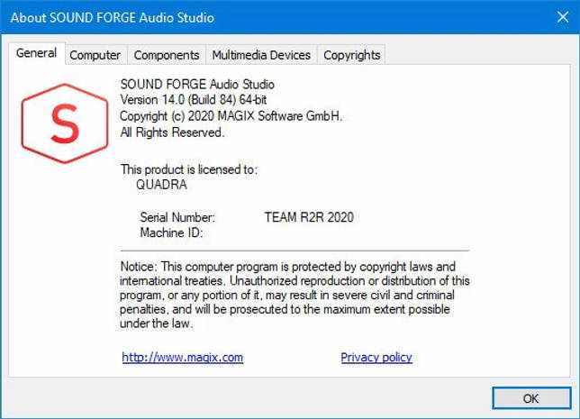 Sound Forge Audio Studio 14.0.84 скачать торрент бесплатно