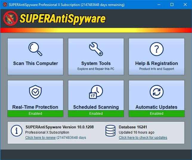 SUPERAntiSpyware Professional 10.0.1208 русская версия + код активации скачать бесплатно