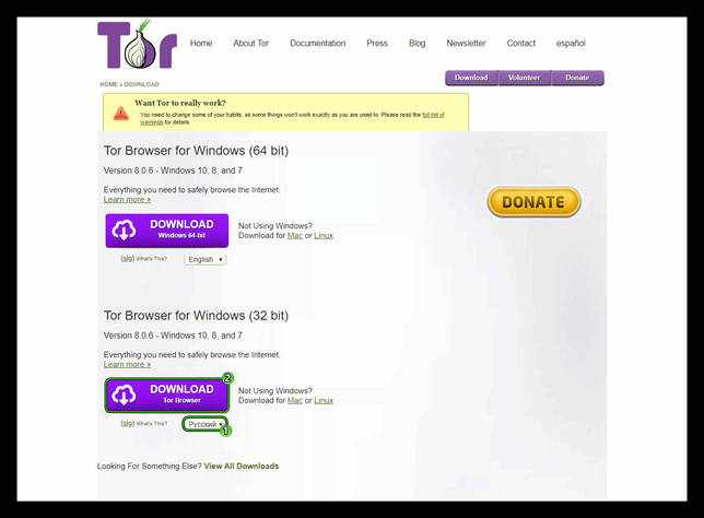 Скачать Tor Browser Portable на русском языке