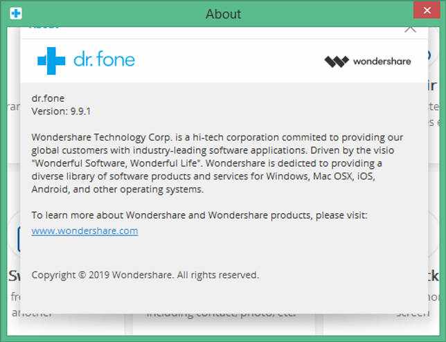 Wondershare Dr.Fone for Android 10.5.0.316 + код активации скачать